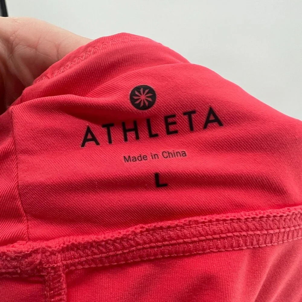 Athleta Coral Nylon Spandex Pull On Swim Skirt Women's Large - Picture 3 of 3